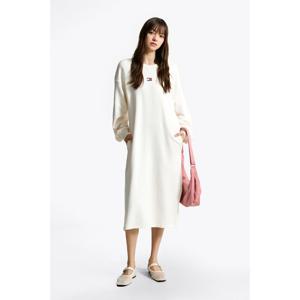 타미데님 여성 배지 스웨트 미디 원피스 T32F7WOP40TWT2