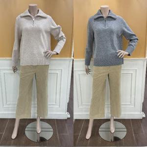 BCBG M백화점 하이넥 반집업니트 B5DAK413