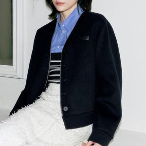 [주크] 니트 트리밍 핸드메이드 코트 Z254MSG507