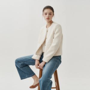 [코인코즈]코인코즈 노카라 라운드넥 트위드 울 자켓_DW5SJ106