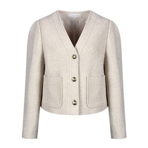 [코인코즈]코인코즈 브이넥 노카라 모직 자켓_DW4SJ100