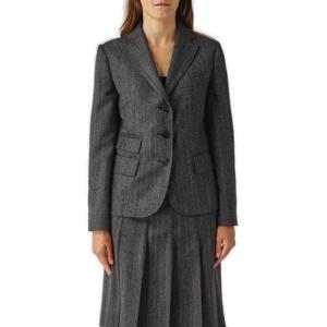 25 FW 막스마라 스튜디오 싱글 브레스티드 포켓 울 자켓 그레이 2526046012600