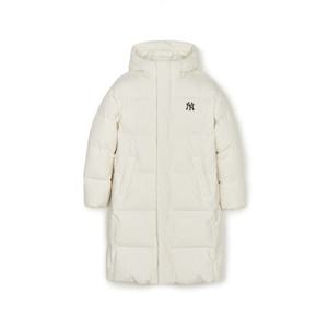 MLB패딩 JQT 3ADJB1846-50CRS 베이직 빅레터링 후드 롱패딩 뉴욕양키스