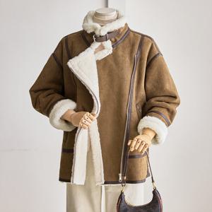 [커스텀에이블] 카라 하프 무스탕자켓_T2512MU005D