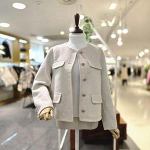 [멜로디가든]M25WCJ105_금장단추 노카라자켓