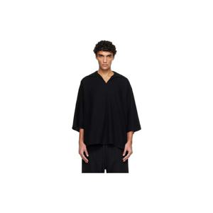 25 FW 피어오브갓 남성 블랙 버진 울 폴로 셔츠 252782M192004