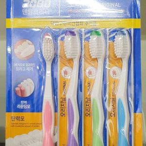 2080 덴탈크리닉 오리지날 탄력모 칫솔 4입 고급