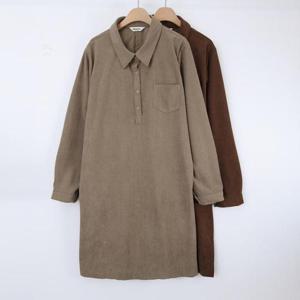 빅사이즈골덴원피스 S928L410 어썸코듀로이카라원피스 WB