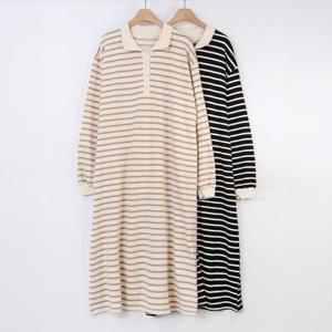 빅사이즈카라원피스 S601L410 모즈단가라배색원피스 LY