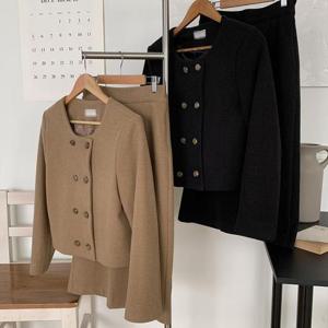 빅사이즈시즌자켓 Q152L410 그루밍노카라버튼자켓 MO