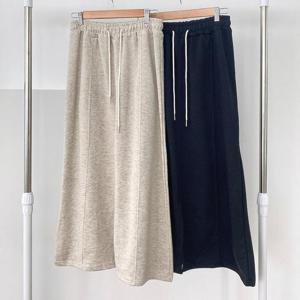 빅사이즈면스커트 T090L411 젤리밴딩에이절개스커트 GO