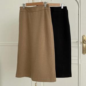 빅사이즈모던스커트 Q151L410 그루밍백밴딩트임스커트 MO