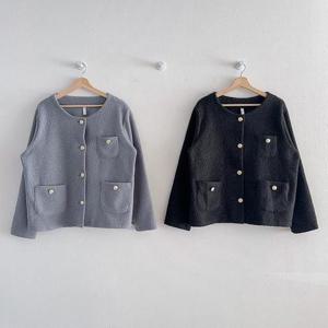 빅사이즈노카라자켓 T206L411 오리온노카라뽀글자켓 GO