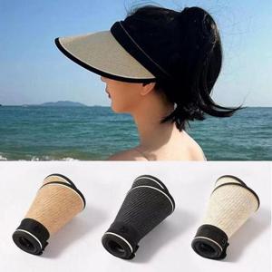 JU G라탄 돌돌이 썬캡 밀짚모자 선캡 휴대용모자