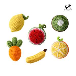 딩동펫 반려동물 코튼볼 뜨개 장난감 2종 세트