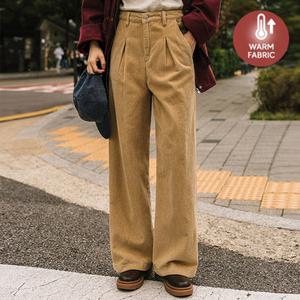 [저스트원] 포근골덴 핀턱 와이드팬츠(숏/롱)