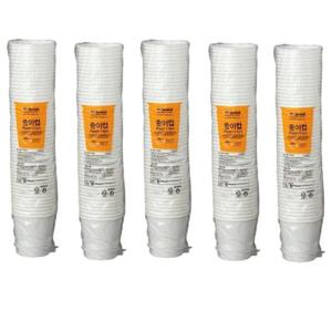 [노브랜드] 노브랜드 종이컵180ml 50개x5 총250개 탕비실 회사 학교 휴게공간