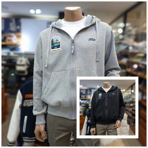 [지프](공용 )  기모   지프  와펜장식   후드 집업  JP4TZU070_