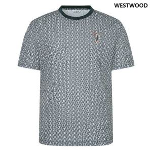 [웨스트우드] 남성 네오 로고 프린트 반팔 메쉬 티셔츠_WO1MNTR479 1V