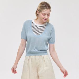 FOCUS  스트라이프 레이어드 썸머 니트 PBVFF5M3KT2101