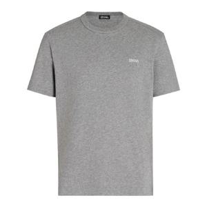 25 FW Zegna 멜란지 퓨어 반소매 티셔츠 E7360A5B760 TP432102884