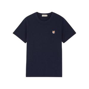 메종 키츠네 폭스 헤드 패치 클래식 티셔츠 네이비 AM00103KJ0008