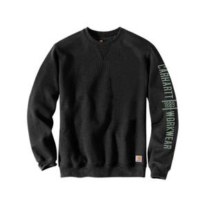 칼하트 미드웨이트 로고 그래픽 크루넥 블랙 /맨투맨/ 104441-001
