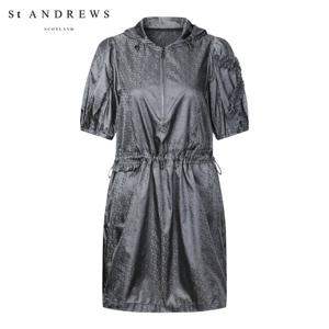 [세인트앤드류스] 여성 로고 자가드 홑겹 후드 원피스 821B3JO266_GY