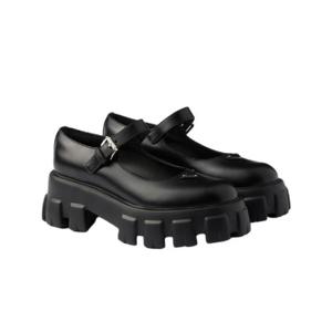 프라다 브러쉬드 레더 모놀리스 메리 제인 블랙 1F080O-B4L-F0002