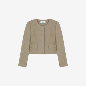 [베스띠벨리]라운드넥 배색 포켓 자켓 BLJAX7125