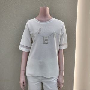 [꼼빠니아]라운드 비즈 무늬 니트티CAFU5-WSP210 _IC