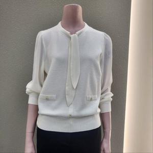 [꼼빠니아]소매쉬폰 타이 니트티 CAFW9-WSL060 _IC