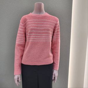 [꼼빠니아]라운드 잔 스트라이프 니트티 CAFW9-WSL040 _IC