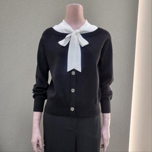 [꼼빠니아]목라인 절개 이중 니트티 CAFW9-WSL050 _IC