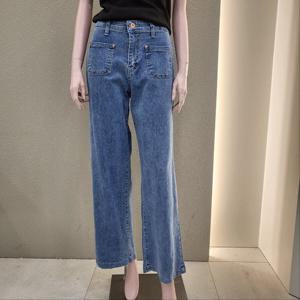 [꼼빠니아]일자핏 와이드 속밴딩 데님청바지 CAFW9-WDP800 _IC