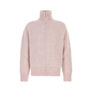 JIL SANDER Pastel pink mohair blend cardigan J47HP0016J14733 658
