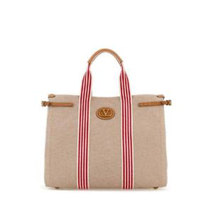 VALENTINO GARAVANI Two-tone canvas VLogo shopping bag 6Y2B0D18NDZ RFL
