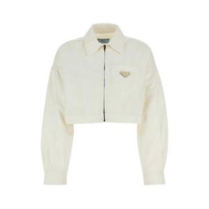 PRADA 화이트 데님 재킷 GFB279S21214LW F01CD