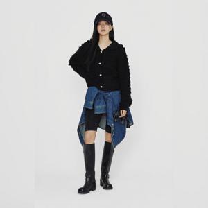 [럭키슈에뜨]루프조직후드니트가디건 LFWCS25010BKX