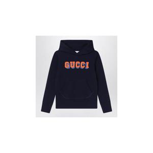 GUCCI Navy blue hoodie with logo 773379XJHB9XLGUC-4392