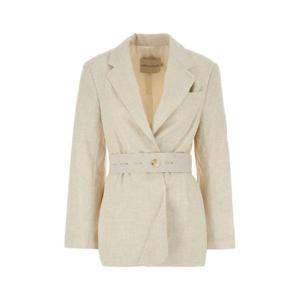 CAMILLA AND MARC Sand stretch polyester blend Floris blazer M2J2932 IVORYMARLE