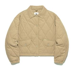 LEE 퀼팅 크롭 자켓 블랙 W B1 LE2503JK61 BE BK