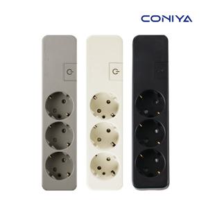 코니야 국산멀티탭 3구 푸쉬탭 USB 스위치 컬러 인테리어 고용량