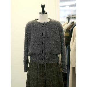 메종블랑쉬 세이브존03 밑단 리본 펄 슈슈 니트 가디건 AGM254JKTB17A