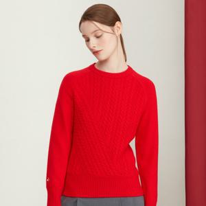 [60%OFF] 르꼬끄골프 여성 케이블 니트 방풍 스웨터 (GO422LKPO3)