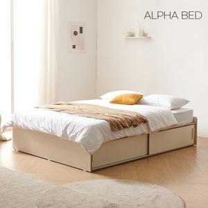 알파침대 아인 무헤드 슬라이딩 빅수납 침대프레임 SS