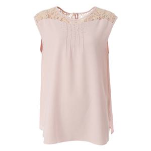 [조순희]레이스블럭 민소매 블라우스(JLMV235)