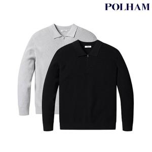 [폴햄]남성 하프집업 카라 니트(PHF1ET1030)