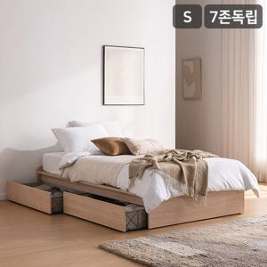 [삼익가구]스탠다드 빅서랍 2단 수납침대(7존 독립스프링 매트리스-싱글)