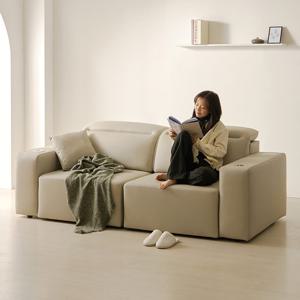 제이픽스 카디마 에코레더 2세대 슬라이드 리클라이너 가죽 3인 슬라이딩 무빙 소파